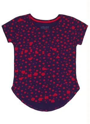 Lilica Ripilica - Blusa Manga Curta Menina Mundo Ripilica Azul - LILICA RIPILICA