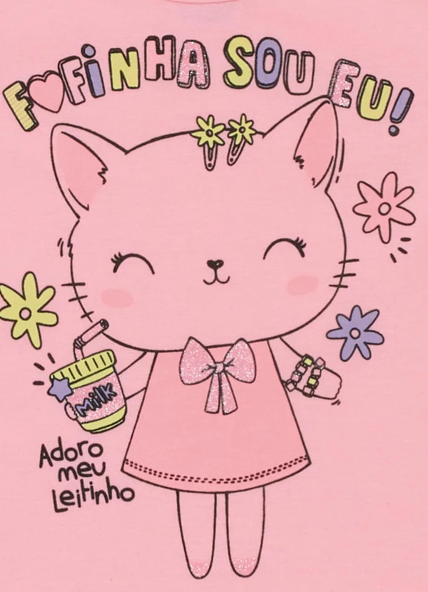 Pulla Bulla - Blusa Manga Curta Menina Rosa 2