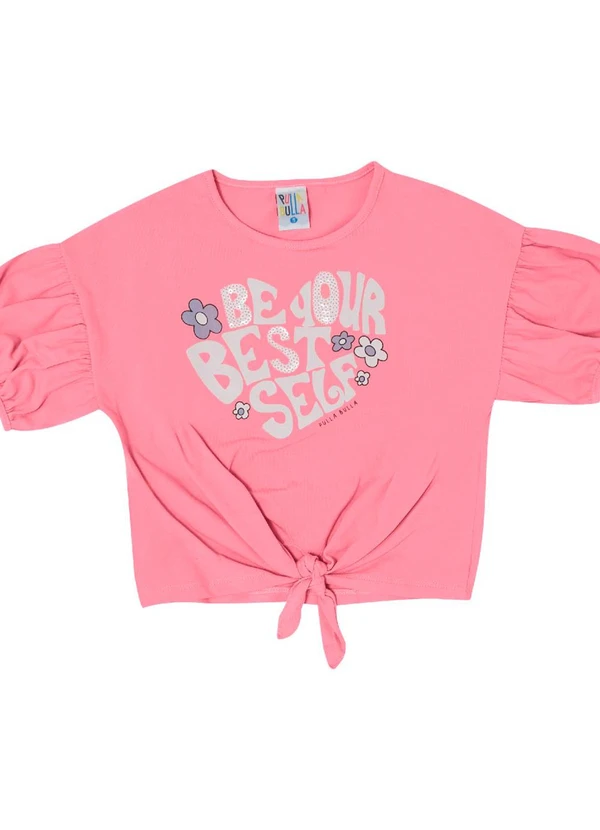 Pulla Bulla - Blusa Manga Curta Menina Rosa