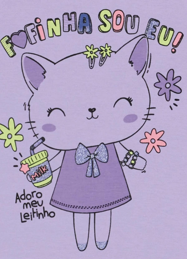 Pulla Bulla - Blusa Manga Curta Menina Roxo 2