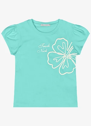 Trick Nick - Blusa Manga Curta Feminina Azul - TRICK NICK