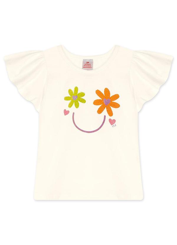 Marisol - Blusa Manga Curta Infantil Bege