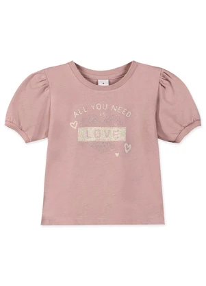 Marisol - Blusa Manga Curta Infantil Bege - MARISOL