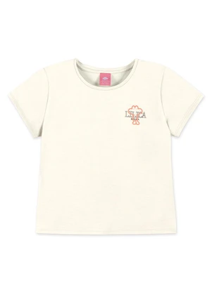 Lilica Ripilica - Blusa Manga Curta Infantil Bege - LILICA RIPILICA