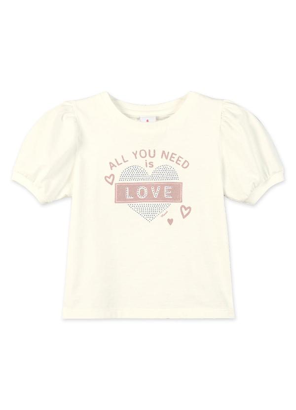 Marisol - Blusa Manga Curta Infantil Bege