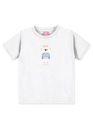 Lilica Ripilica - Blusa Manga Curta Infantil Branco - LILICA RIPILICA