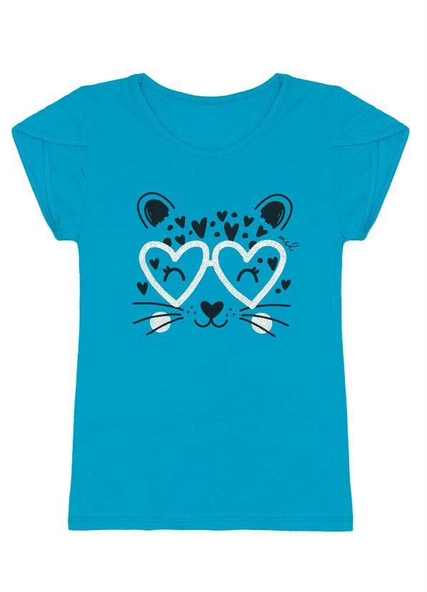 Marisol Play - Blusa Manga Curta Infantil MeninaAzul