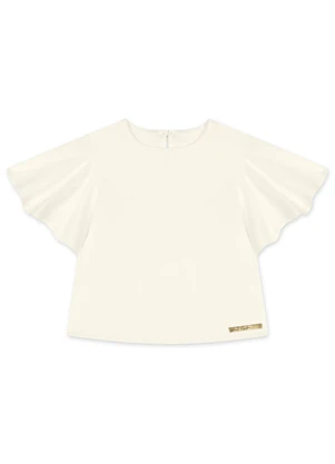 Lilica Ripilica - Blusa Manga Curta Infantil Feminina Bege - LILICA RIPILICA