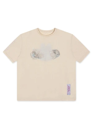 Lilica Ripilica - Blusa Manga Curta Infantil Feminina Bege - LILICA RIPILICA