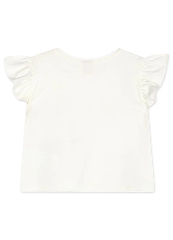 Lilica Ripilica - Blusa Manga Curta Infantil Feminina Bege 2