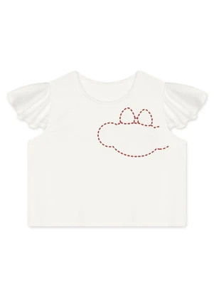 Lilica Ripilica - Blusa Manga Curta Infantil Feminina Bege - LILICA RIPILICA