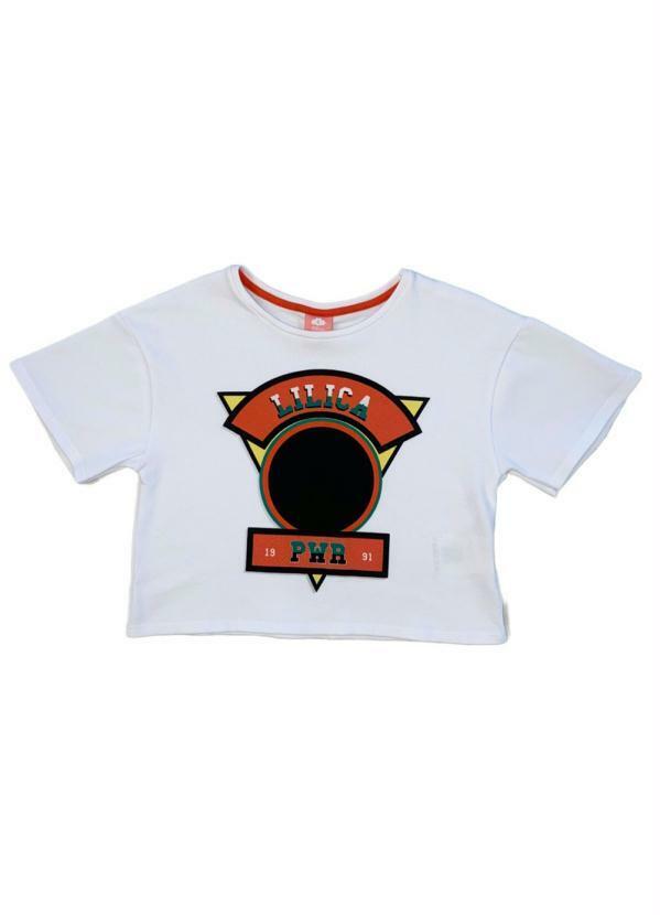 Lilica Ripilica - Blusa Manga Curta Infantil Menina Branco