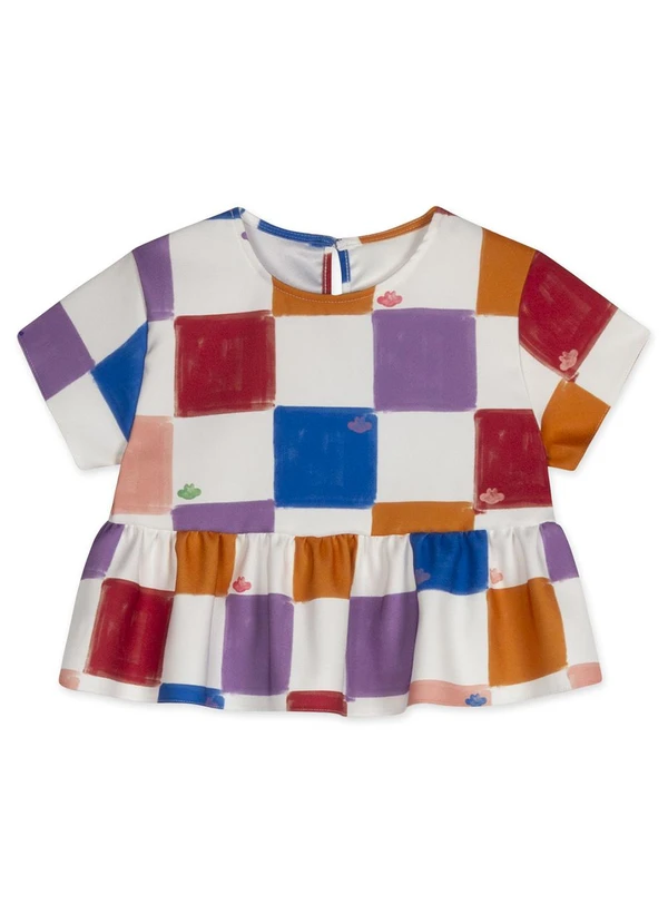 Lilica Ripilica - Blusa Manga Curta Infantil Feminina Branco