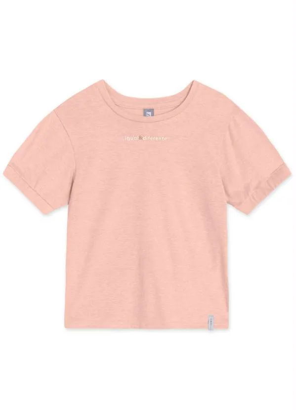Lilica Ripilica - Blusa Manga Curta Infantil Menina Match Rosa 1
