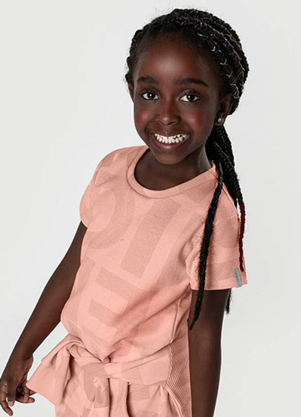Lilica Ripilica - Blusa Manga Curta Infantil Menina Match Rosa