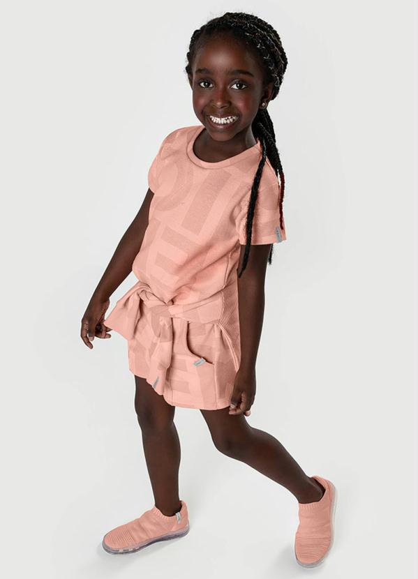 Lilica Ripilica - Blusa Manga Curta Infantil Menina Match Rosa 2