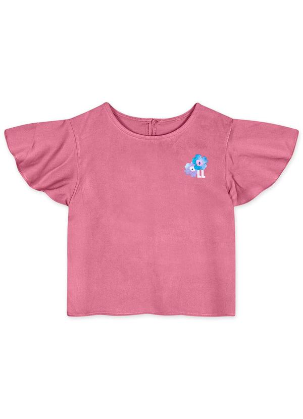 Lilica Ripilica - Blusa Manga Curta Infantil Menina Rosa