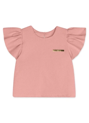 Lilica Ripilica - Blusa Manga Curta Infantil Feminina Rosa - LILICA RIPILICA