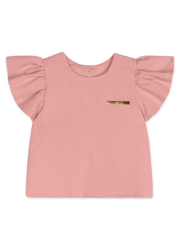 Lilica Ripilica - Blusa Manga Curta Infantil Feminina Rosa