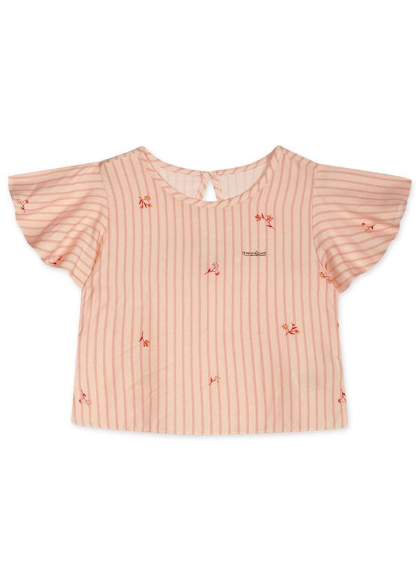 Marisol - Blusa Manga Curta Infantil Feminina  Rosa