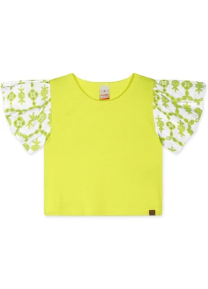 Marisol - Blusa Manga Curta Infantil Feminino Verde - MARISOL