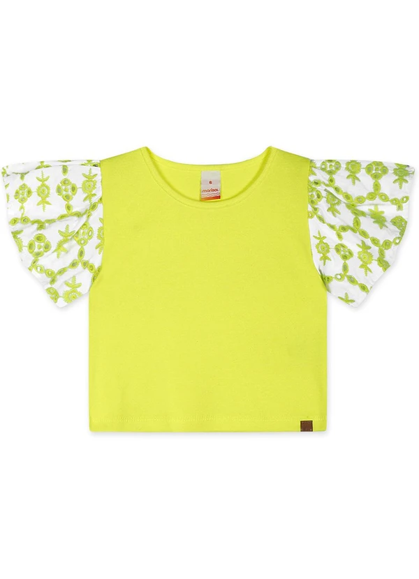 Marisol - Blusa Manga Curta Infantil Feminino Verde 1