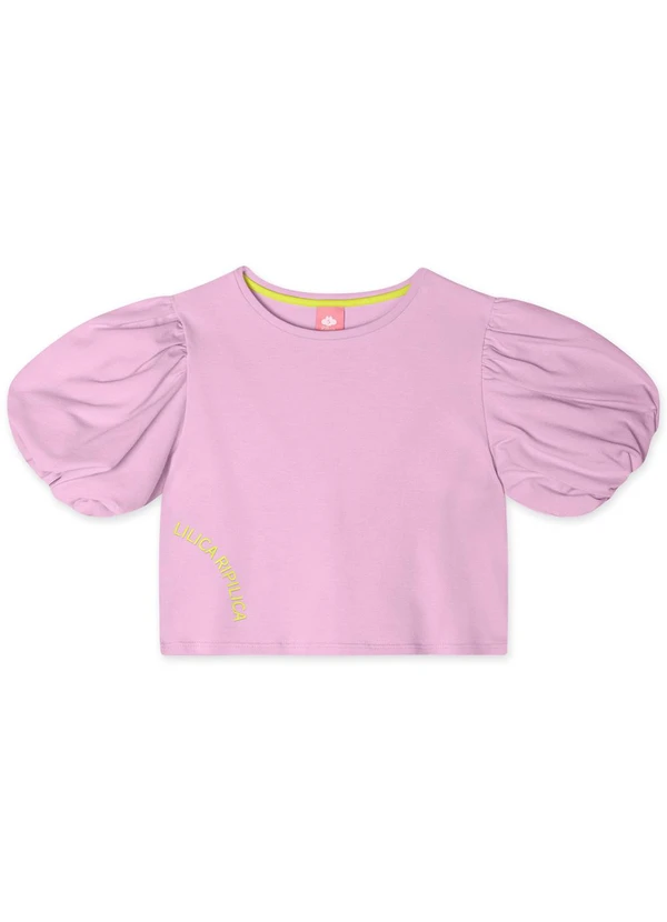 Lilica Ripilica - Blusa Manga Curta Infantil Lilas