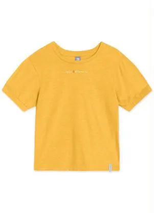 Lilica Ripilica - Blusa Manga Curta Infantil Match Amarelo - LILICA RIPILICA