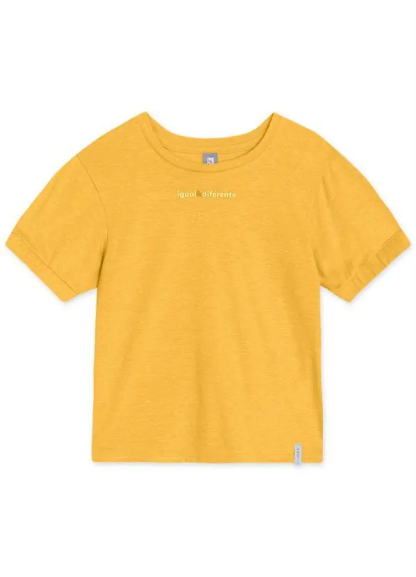 Lilica Ripilica - Blusa Manga Curta Infantil Match Amarelo