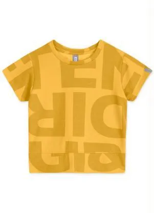 Lilica Ripilica - Blusa Manga Curta Infantil Match Amarelo - LILICA RIPILICA