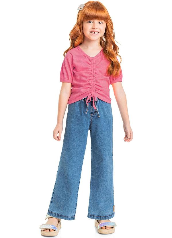 Quimby - Blusa Manga Curta Infantil Menina Rosa 2