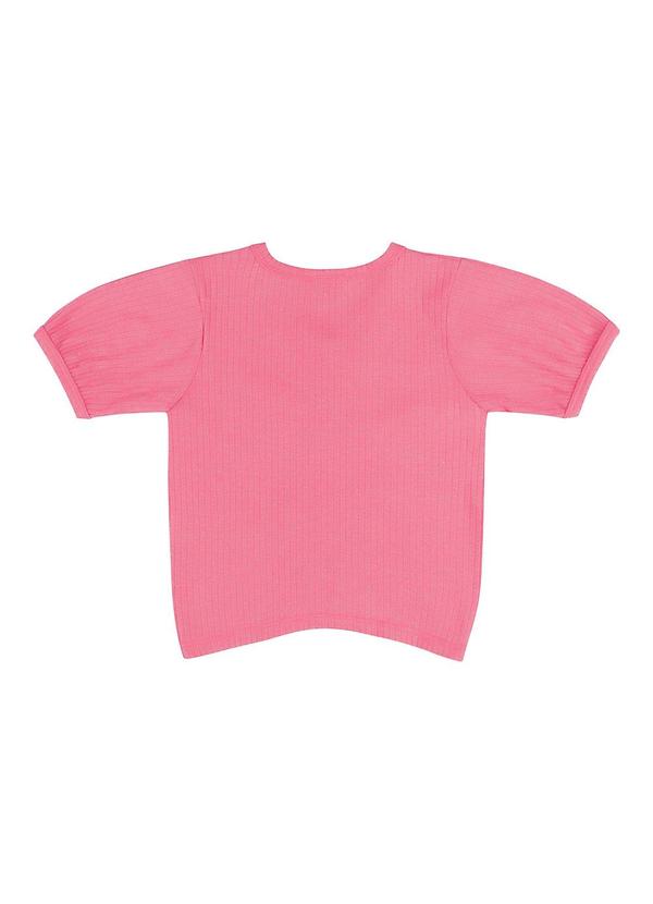 Quimby - Blusa Manga Curta Infantil Menina Rosa 4