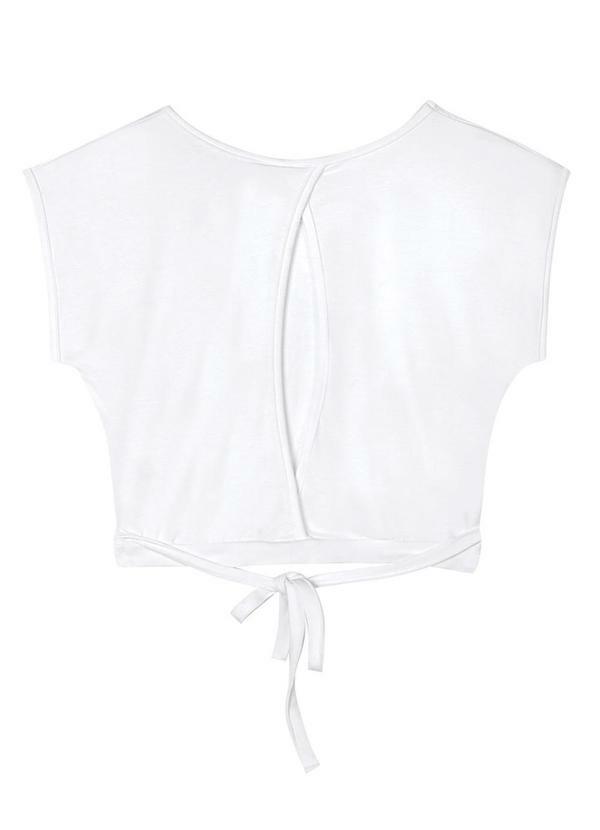 Hapier - Blusa Manga Curta Juvenil Feminina Branco 2