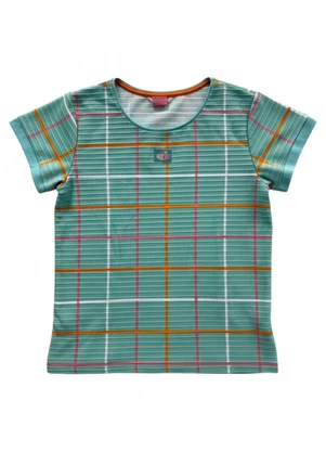 Lilica Ripilica - Blusa Manga Curta Listrada Verde - LILICA RIPILICA