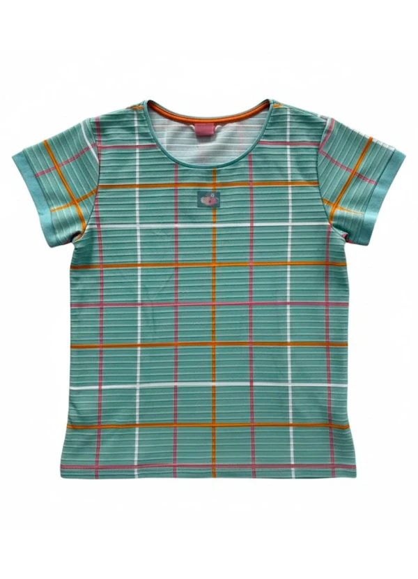 Lilica Ripilica - Blusa Manga Curta Listrada Verde