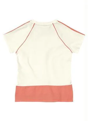 Lilica Ripilica - Blusa Manga Curta Malha Menina Bege - LILICA RIPILICA