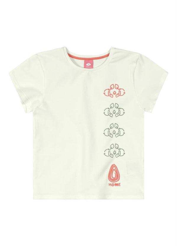 Lilica Ripilica - Blusa Manga Curta Malha Menina Bege