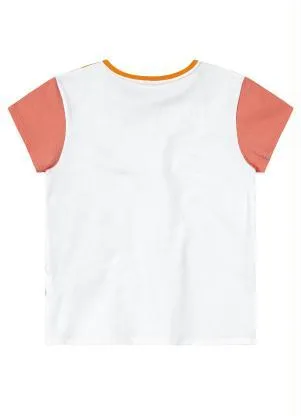 Lilica Ripilica - Blusa Manga Curta Malha Menina Branco - LILICA RIPILICA