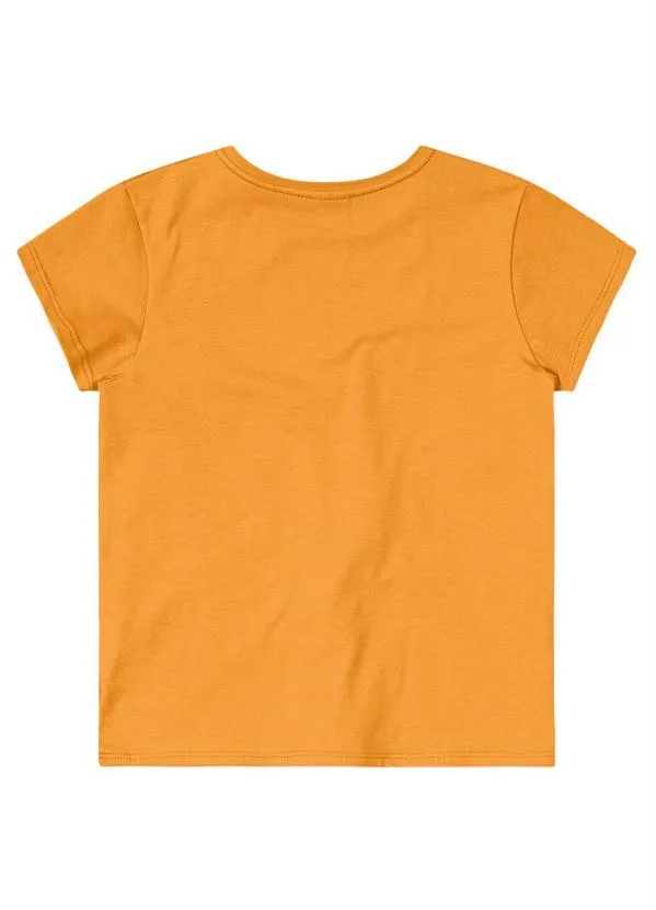 Lilica Ripilica - Blusa Manga Curta Malha Menina Laranja 2