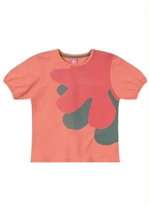 Lilica Ripilica - Blusa Manga Curta Malha Menina Laranja - LILICA RIPILICA