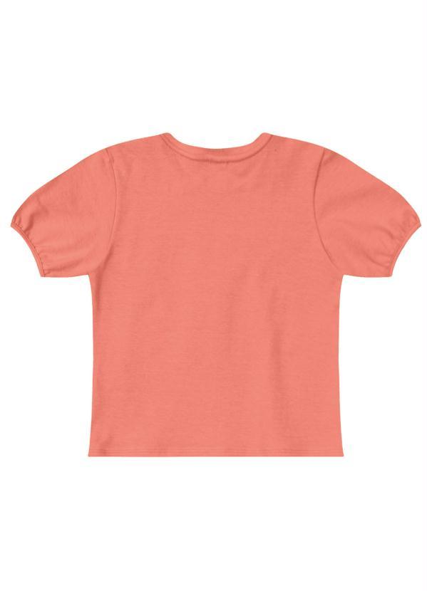 Lilica Ripilica - Blusa Manga Curta Malha Menina Laranja 2
