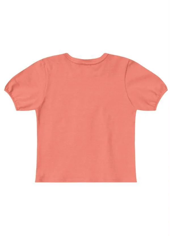 Lilica Ripilica - Blusa Manga Curta Malha Menina Laranja 2