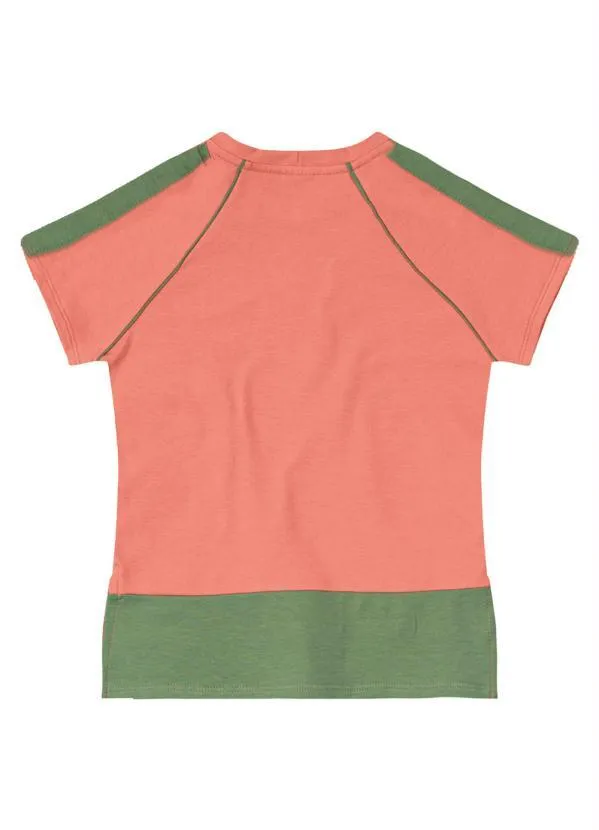 Lilica Ripilica - Blusa Manga Curta Malha Menina Laranja 2