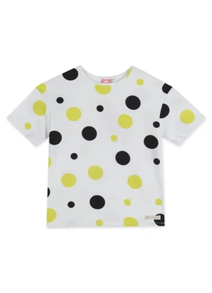 Lilica Ripilica - Blusa Manga Curta Malha Menina Lilica Branco - LILICA RIPILICA