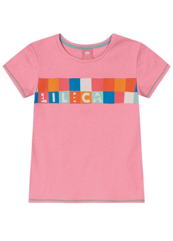 Lilica Ripilica - Blusa Manga Curta Malha Menina Rosa