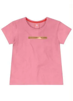 Lilica Ripilica - Blusa Manga Curta Malha Menina Rosa - LILICA RIPILICA