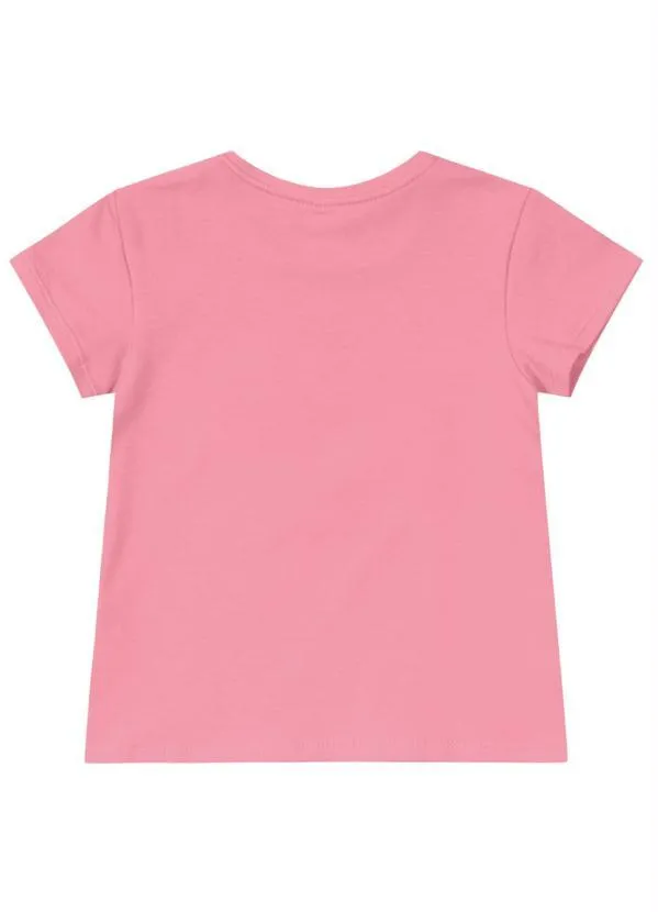 Lilica Ripilica - Blusa Manga Curta Malha Menina Rosa 2