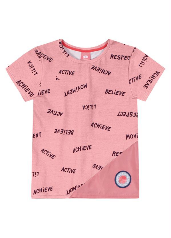 Lilica Ripilica - Blusa Manga Curta Malha Menina Rosa