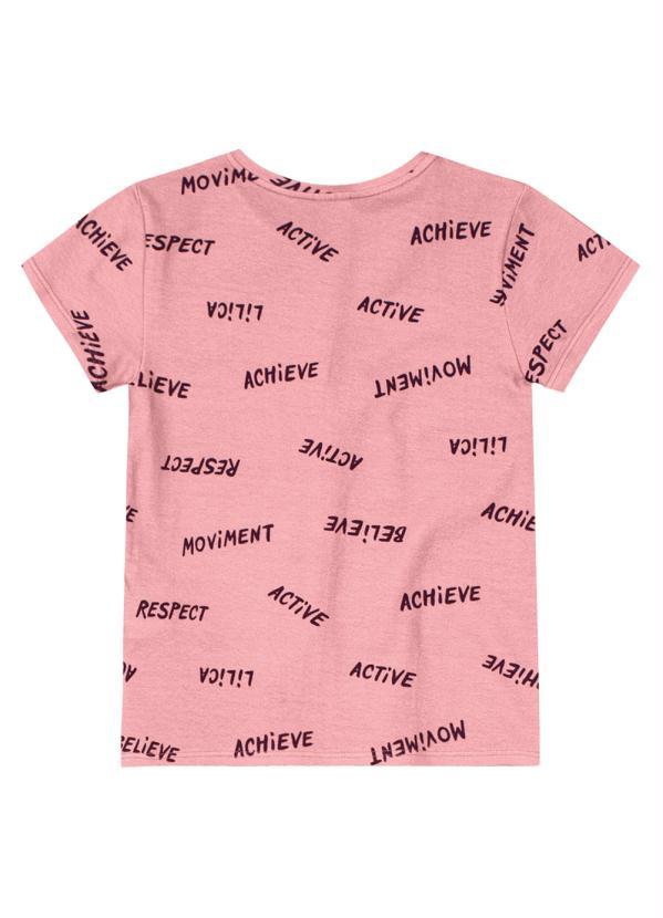 Lilica Ripilica - Blusa Manga Curta Malha Menina Rosa 2