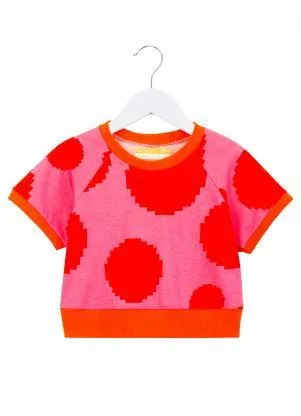 Fábula - Blusa Manga Curta Malha Ploct Rosa - FÁBULA